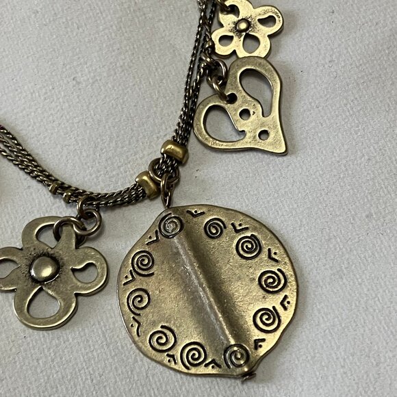 Fashion Costume Metal Charms Necklace Boho Chic Urban Industrial - Picture 3 of 8